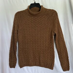 Coldwater Creek - Cozy Brown Cable Knit Sweater